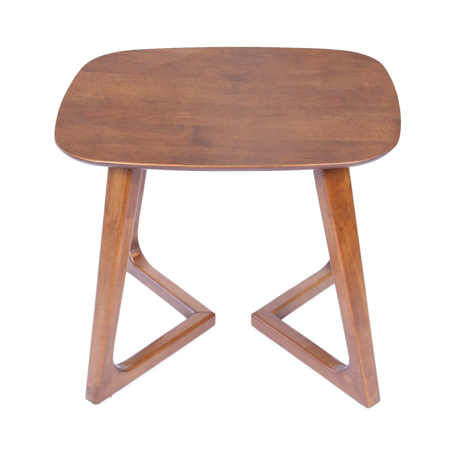 MacLuu Scandinavian Rectangle Solid Wood End Table