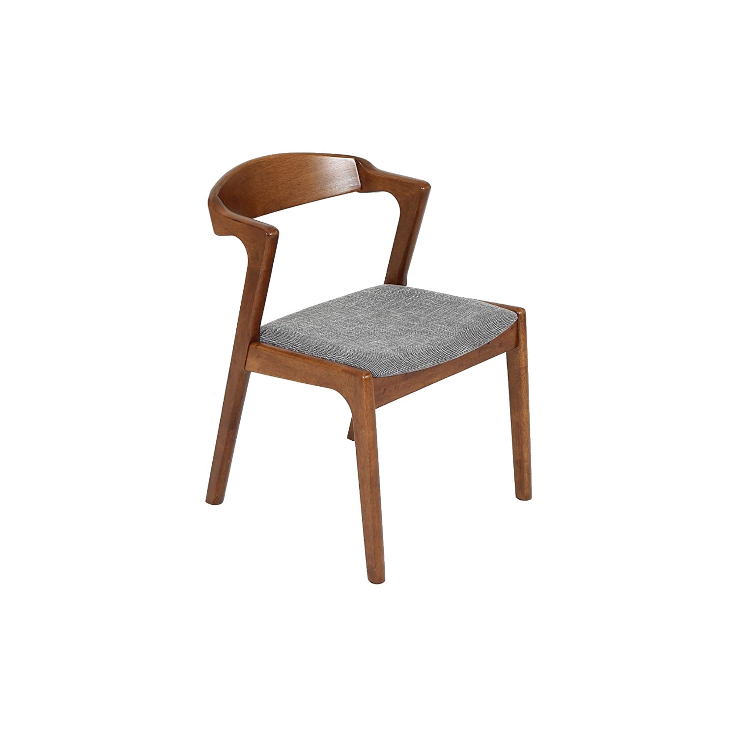 MacLuu 2PCS Scandinavian Solid Wood Linen Side Chair