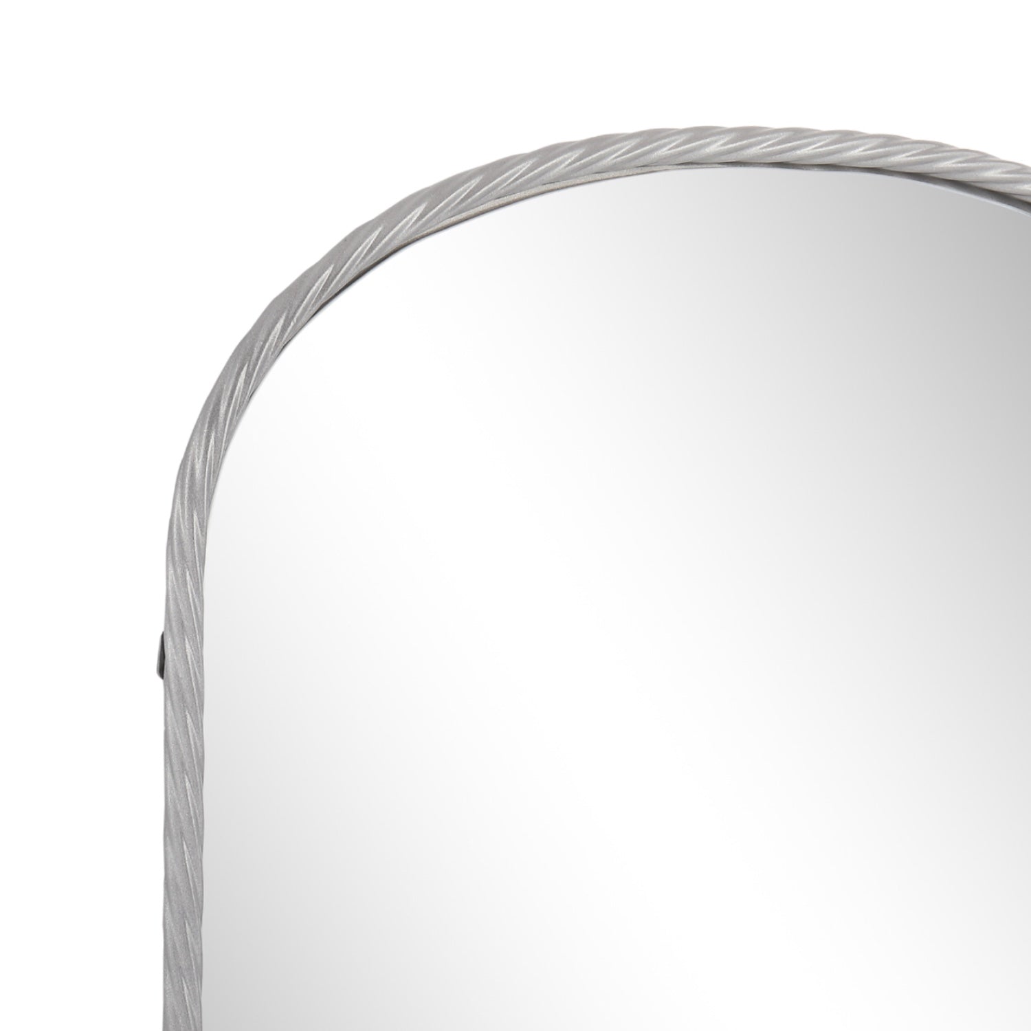 MacLuu Arch Metal Wall Mirror with Twisted Edge