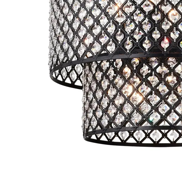 2-Tier 8-Light Drum Chandelier