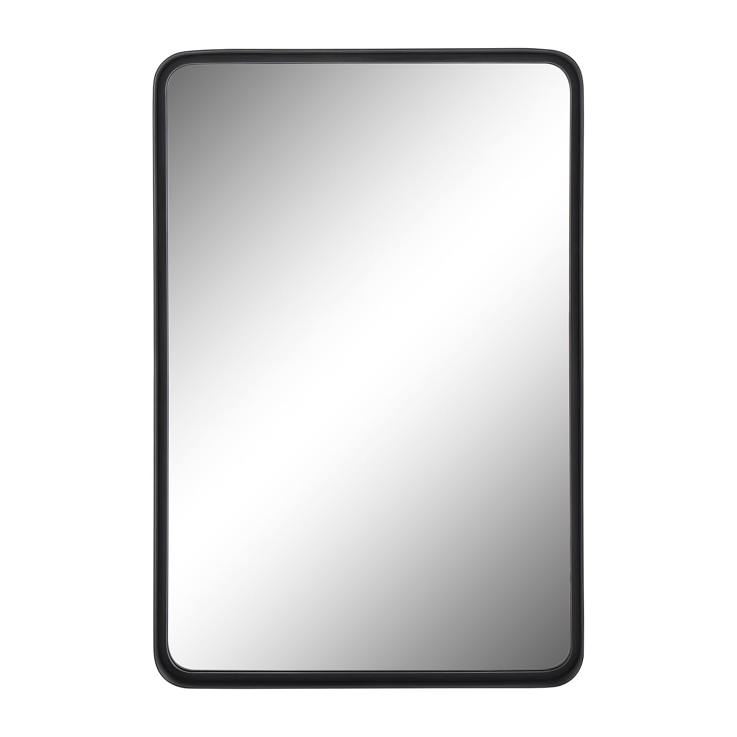 MacLuu Rectangle Rounded Corner Metal Wall Mirror