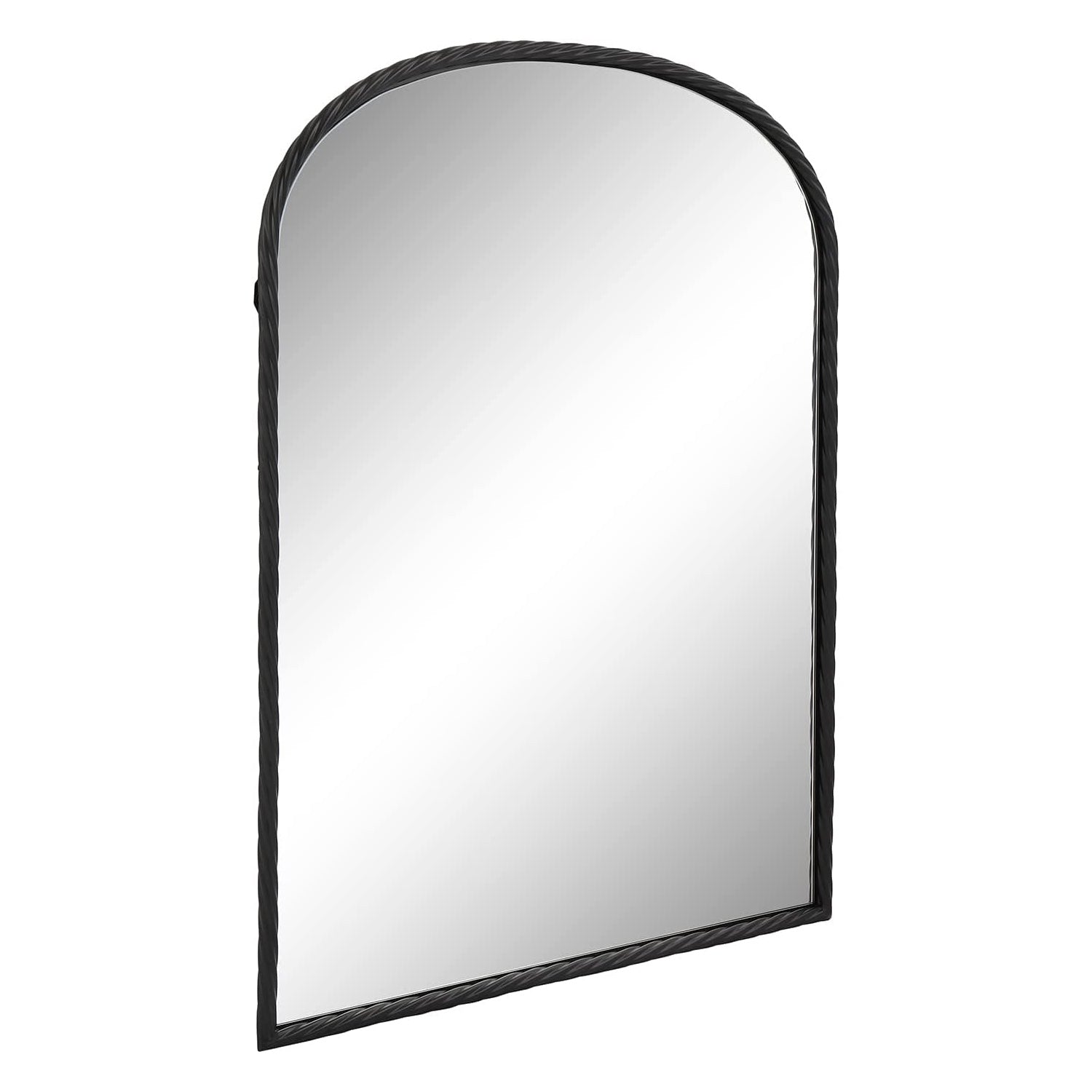 MacLuu Arch Metal Wall Mirror with Twisted Edge