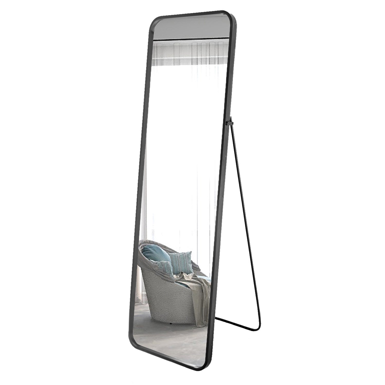 MacLuu 63.75 Inch Rectangle Full-length Metal Mirror