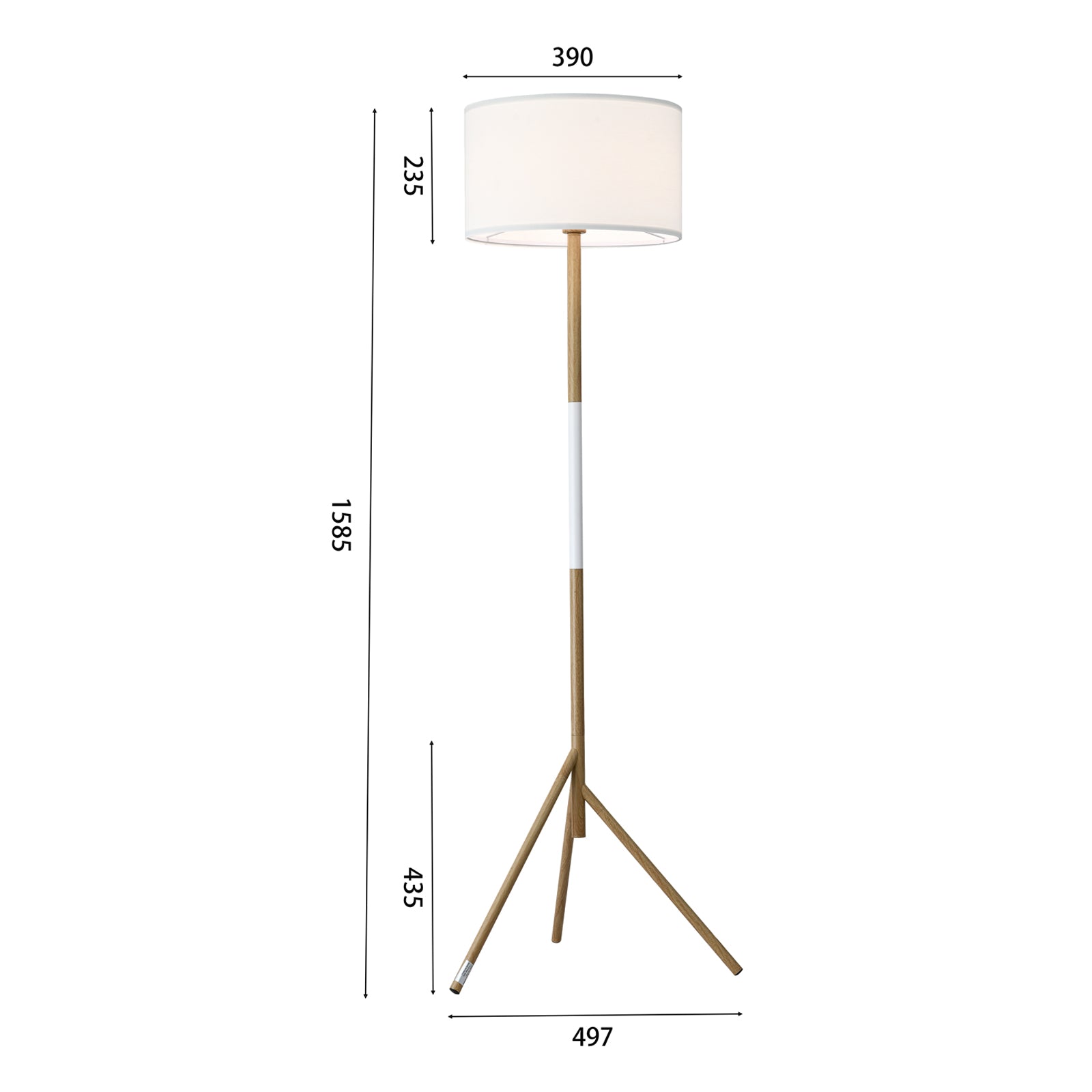 MacLuu 63 Inch Tripod Floor Lamp