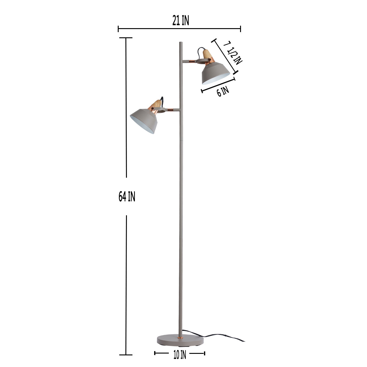 MacLuu 64 Inch Tree Floor Lamp