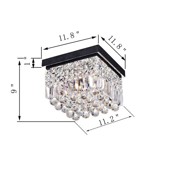 4-Light Square Flush Mount