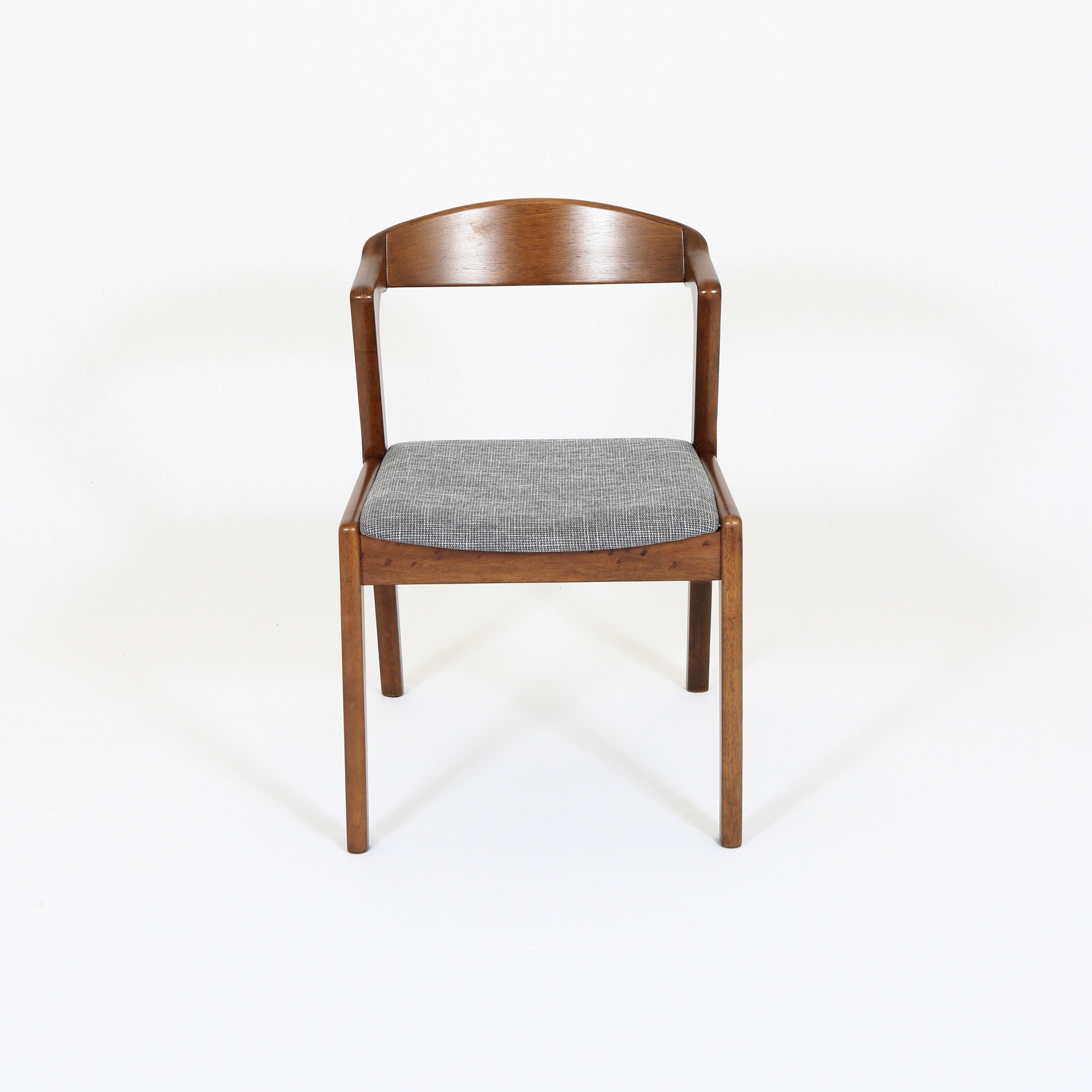 MacLuu 2PCS Scandinavian Solid Wood Linen Side Chair