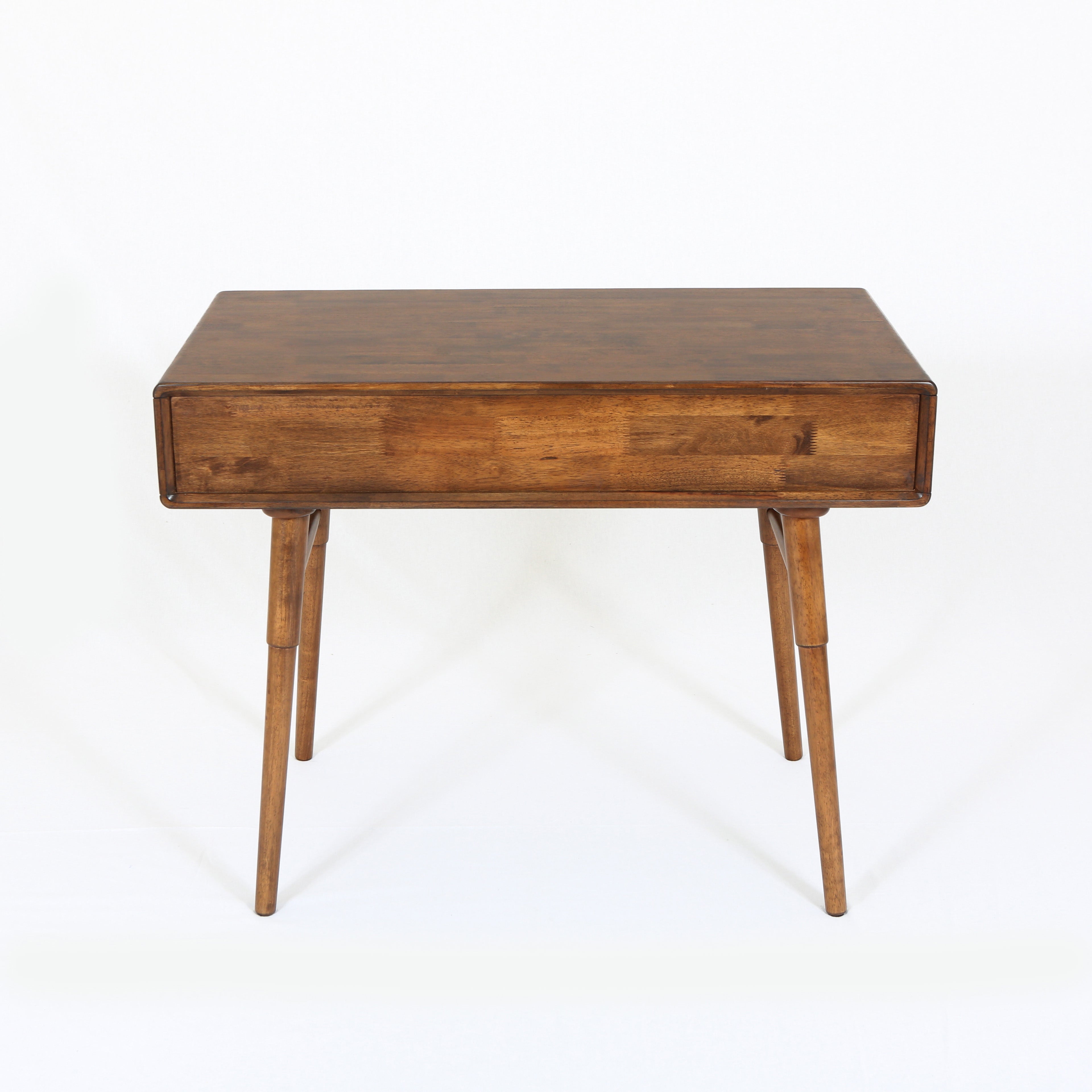 MacLuu Mid Century Modern Solid Wood Writing Desk with Drawers