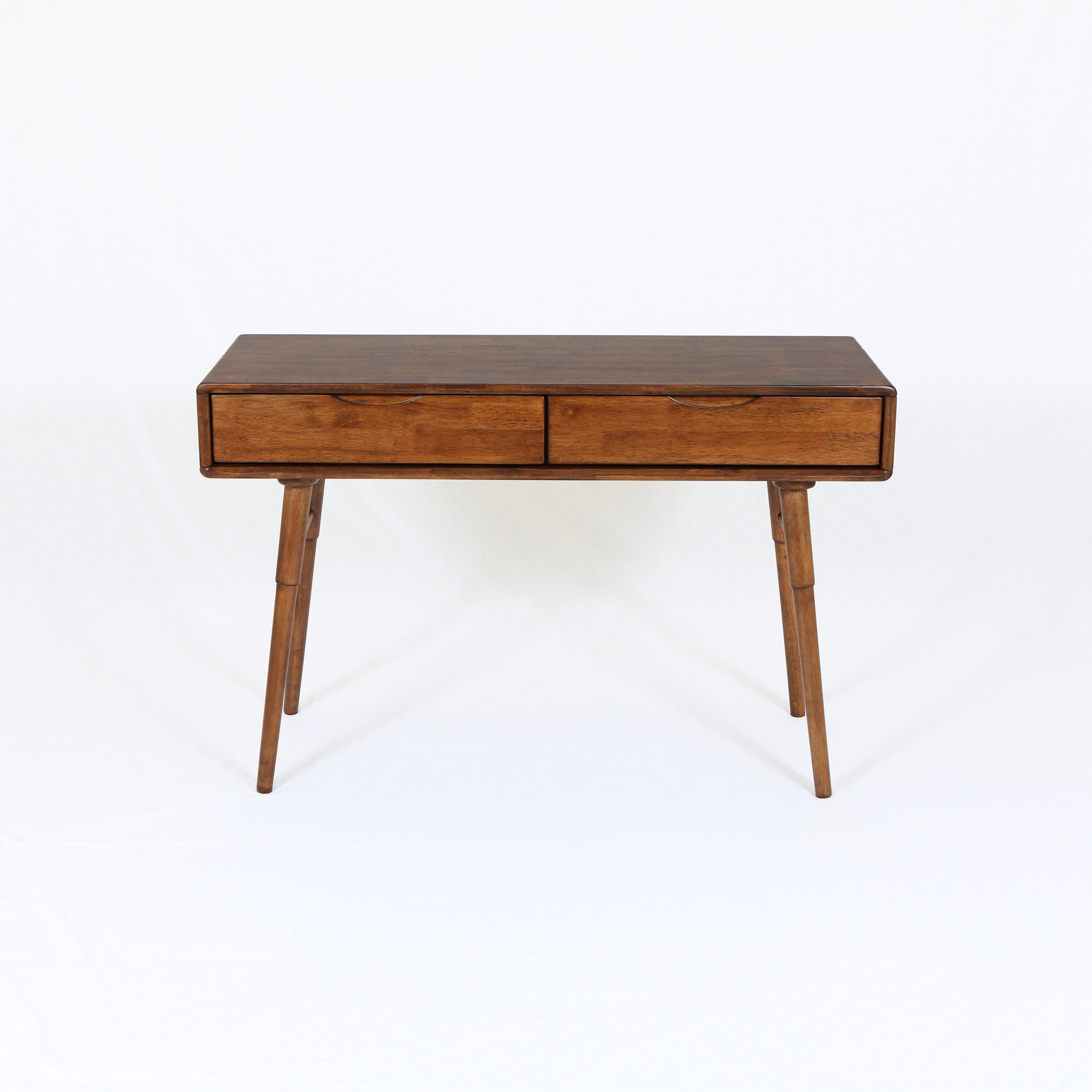 MacLuu Mid Century Modern Solid Wood Writing Desk with Drawers