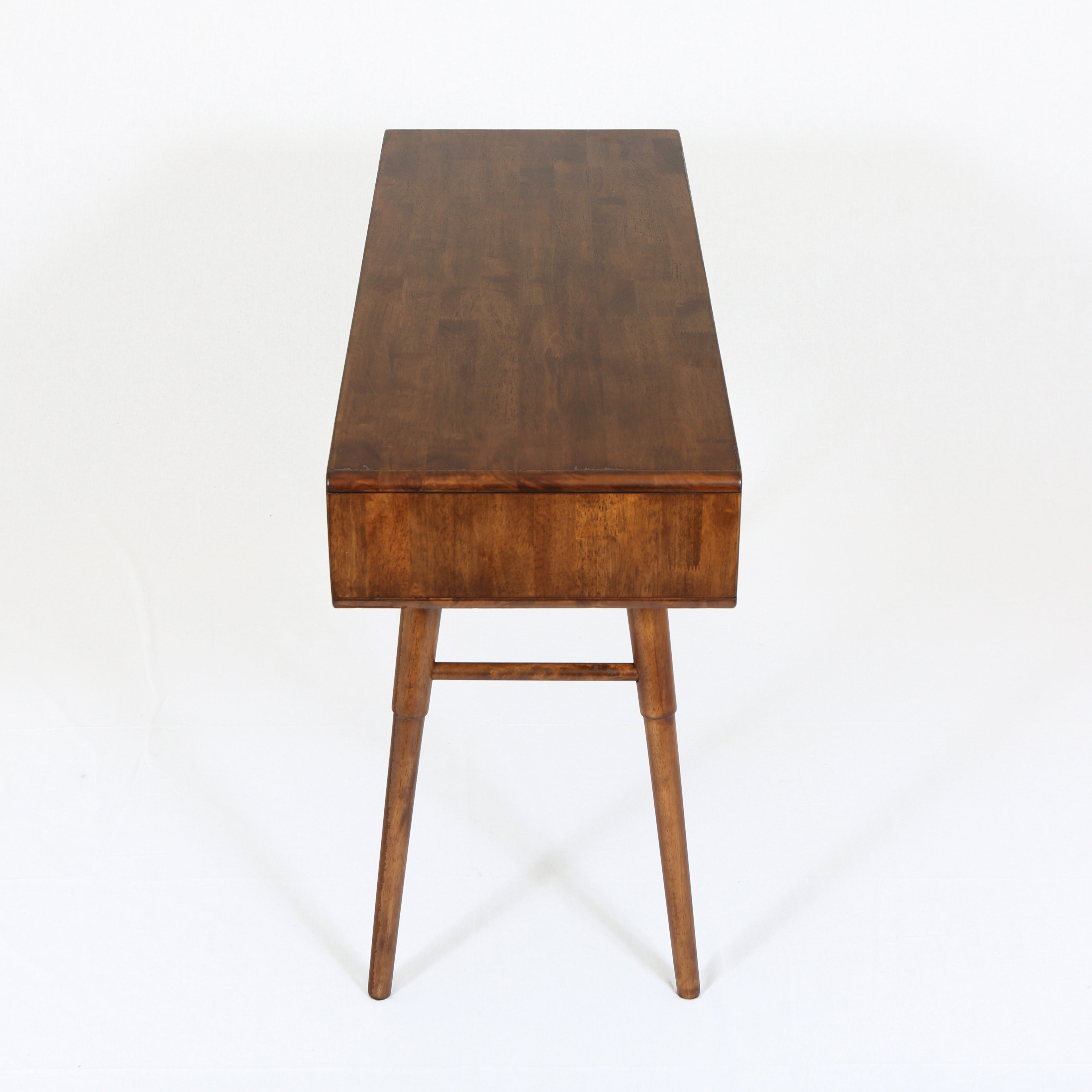 MacLuu Mid Century Modern Solid Wood Writing Desk with Drawers