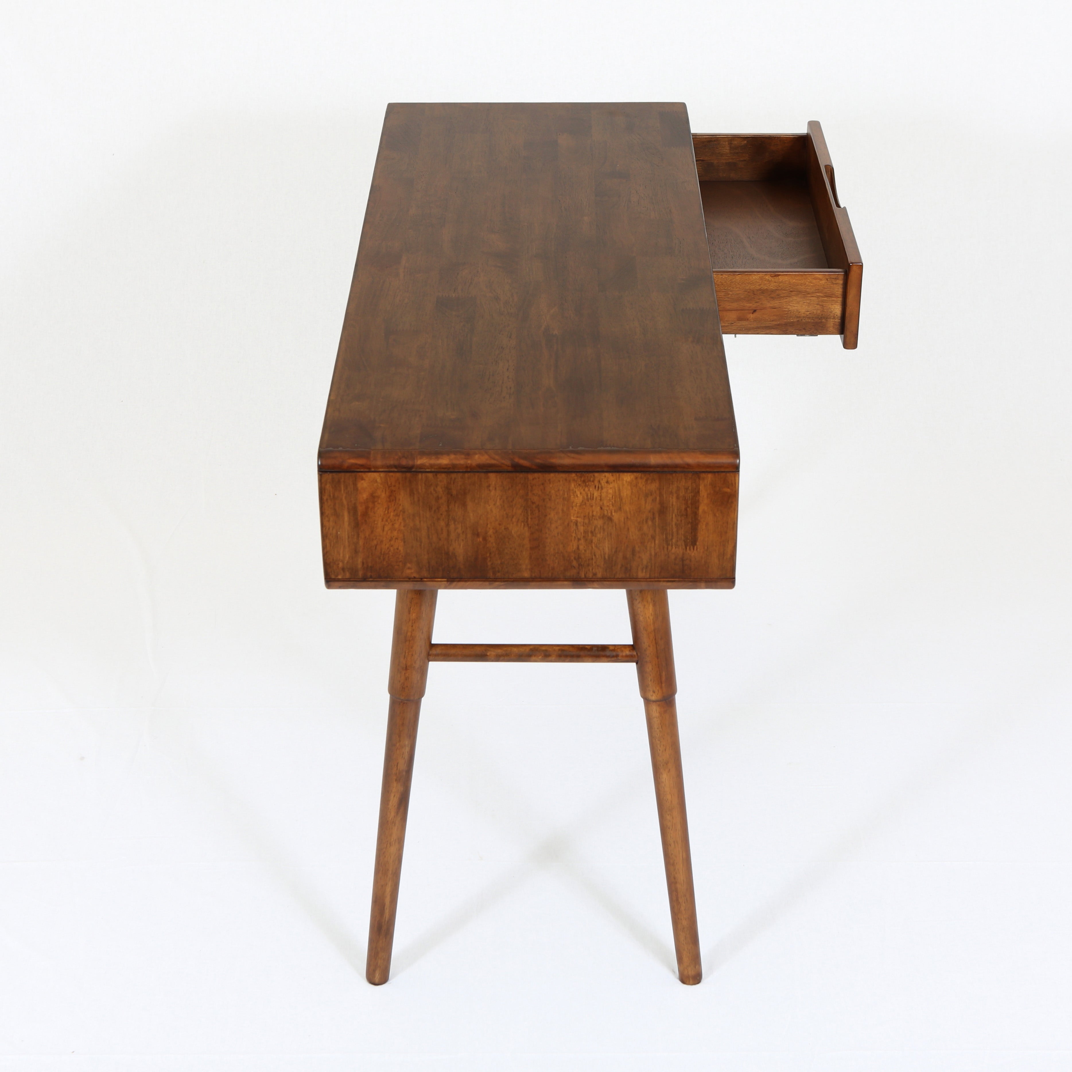 MacLuu Mid Century Modern Solid Wood Writing Desk with Drawers