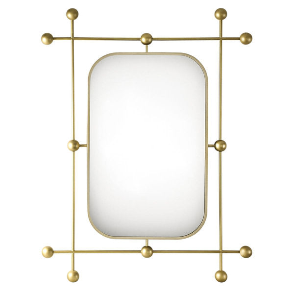 MacLuu Double Layer Rectangle Metal Frame Wall Mirror