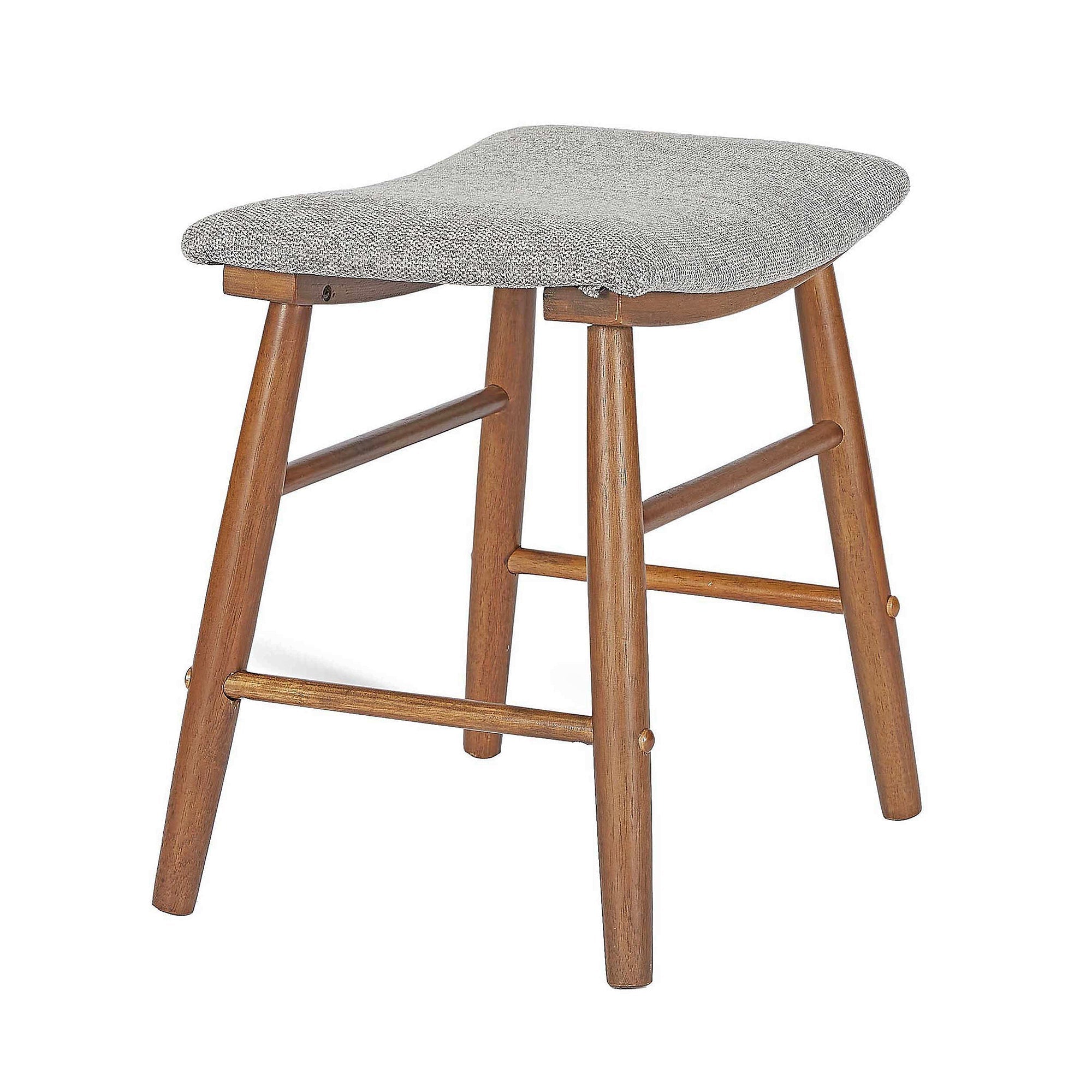 MacLuu Mid Century Modern Solid Wood Dressing Stool