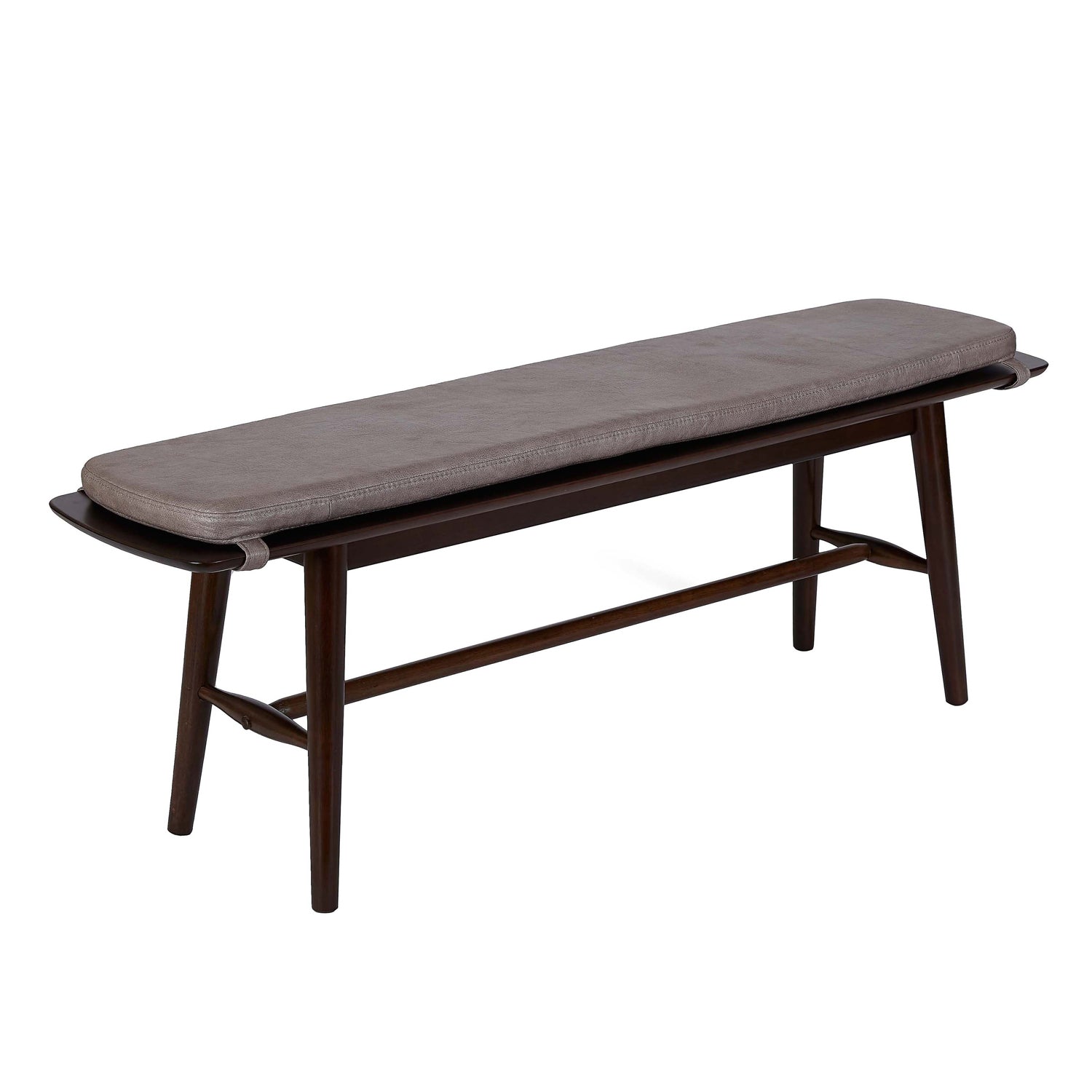 MacLuu Mid Century Modern Solid Wood Bench