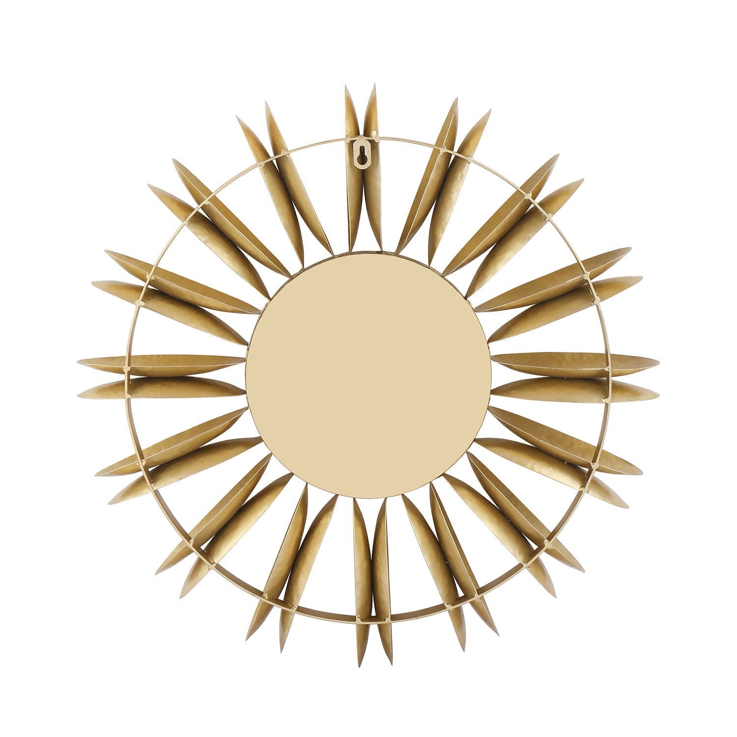 MacLuu Sunburst Aesthetic Sunflower Metal Wall Mirror