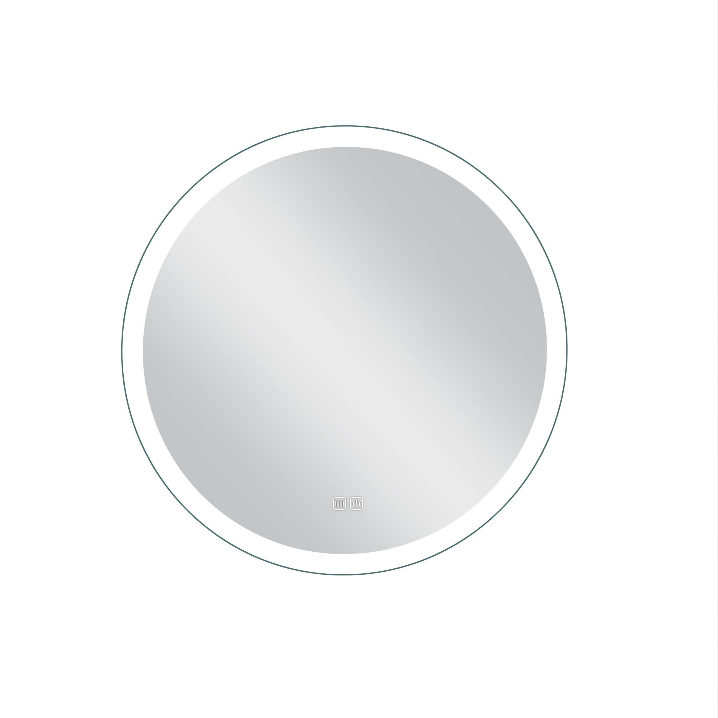 MacLuu 24 Inch Touch Control Wall Round LED Mirror