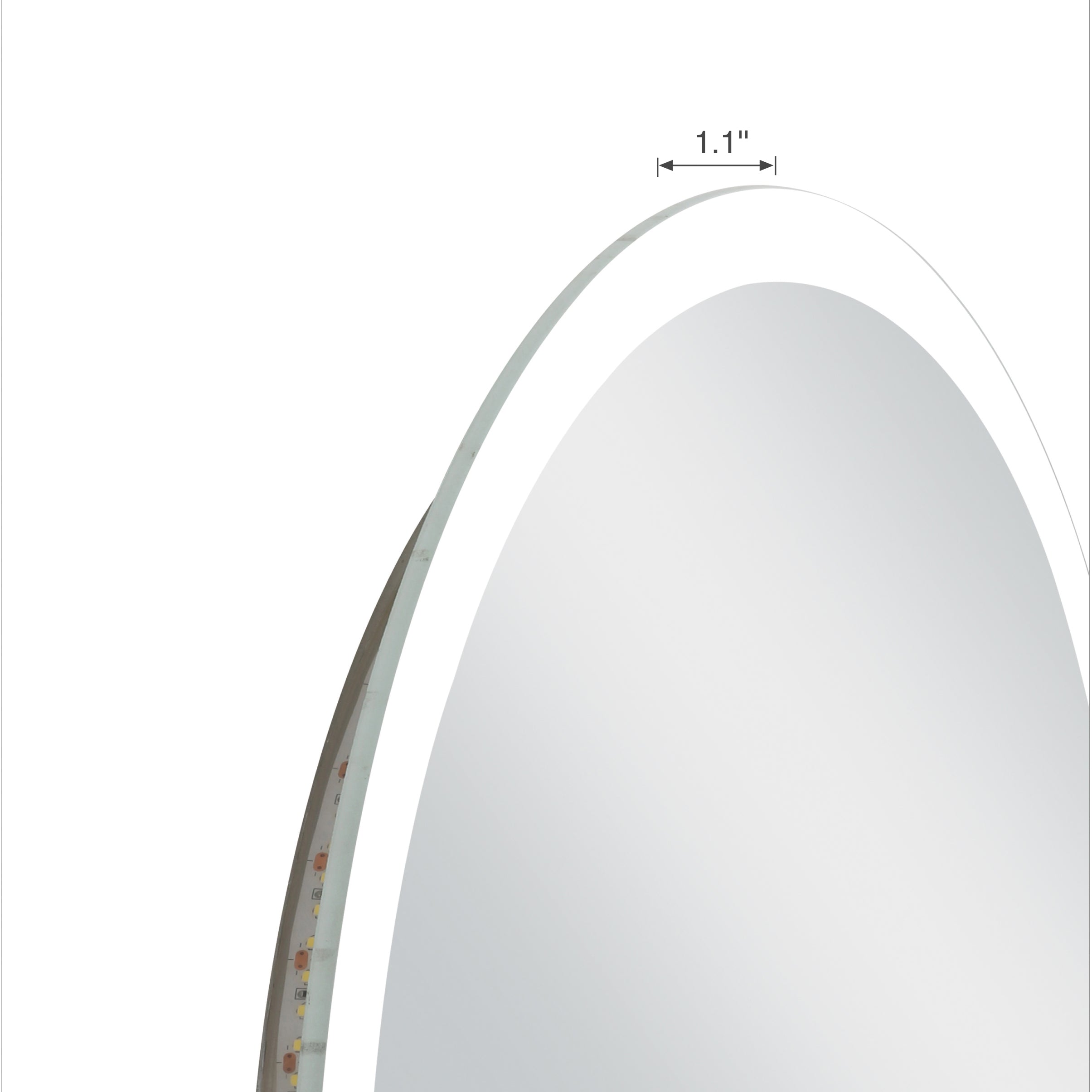 MacLuu 24 Inch Touch Control Wall Round LED Mirror