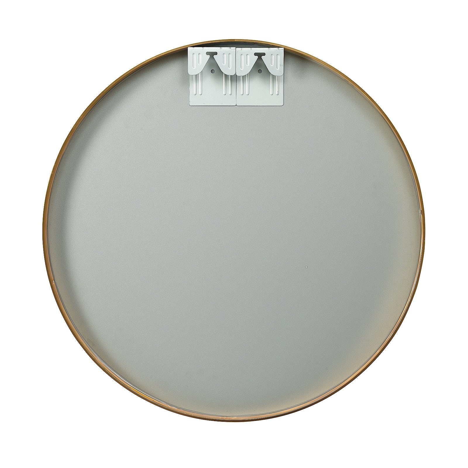 MacLuu 24 Inch Gold Round Metal Wall Mirror