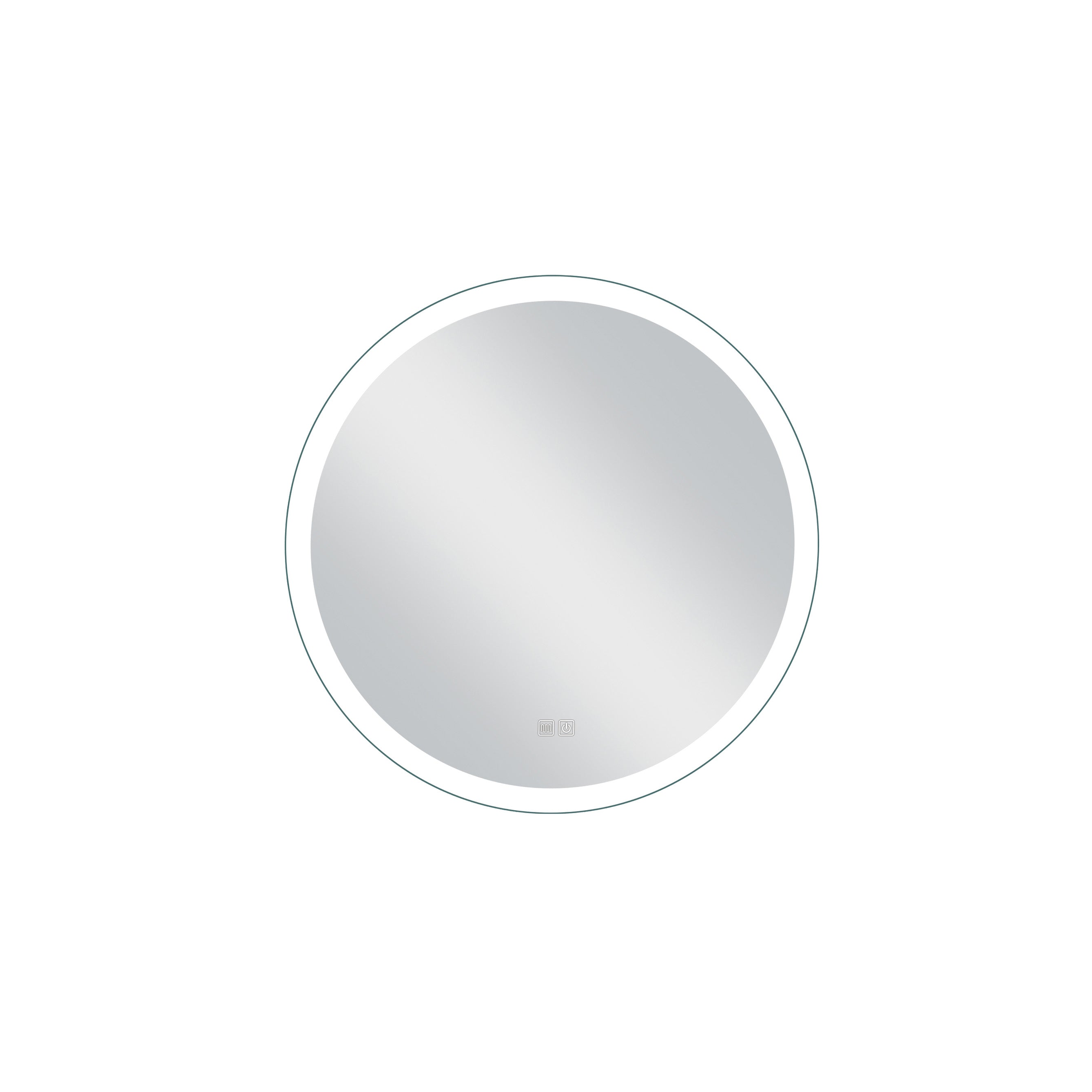 MacLuu 24 Inch Touch Control Wall Round LED Mirror