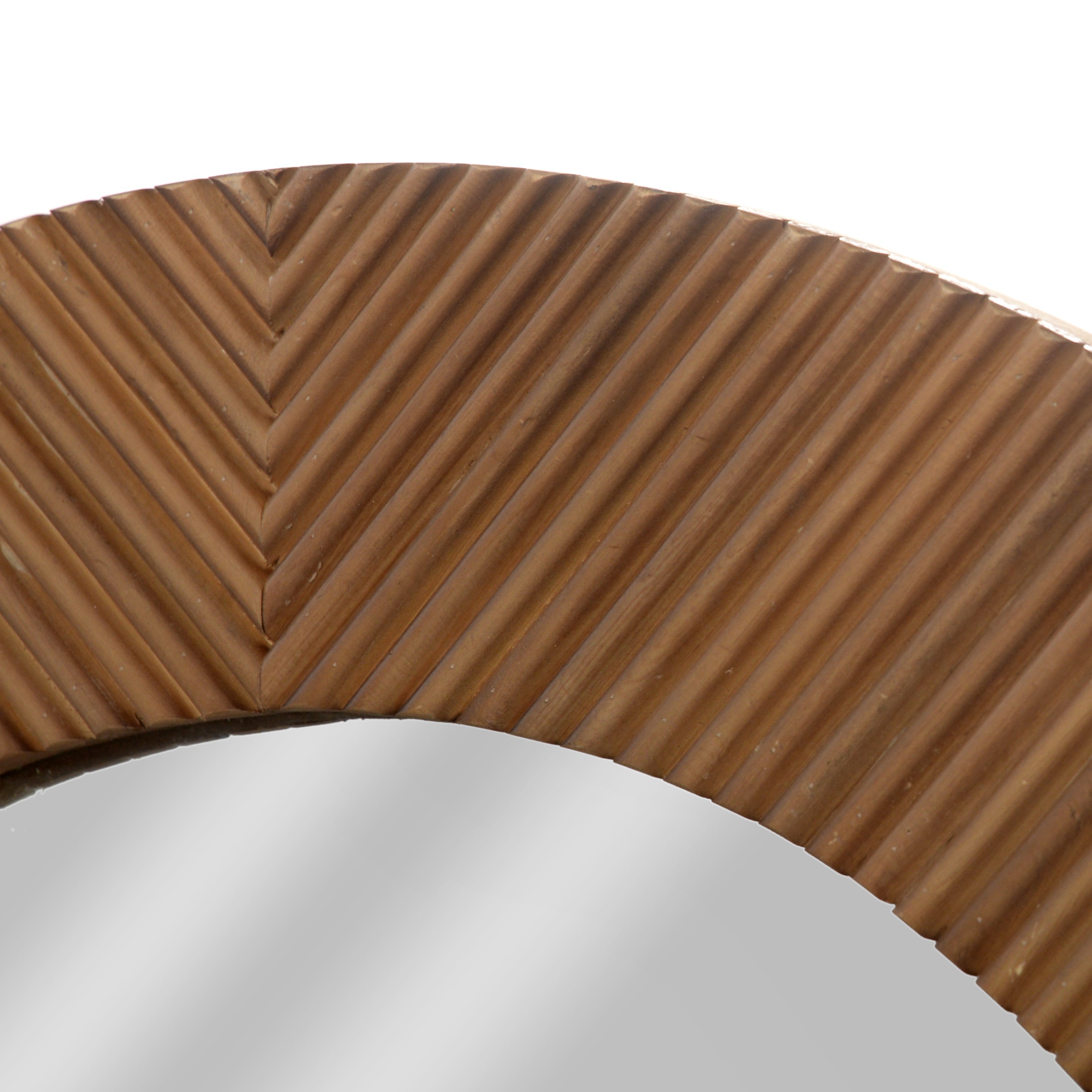 MacLuu Round Wood Wall Mirror