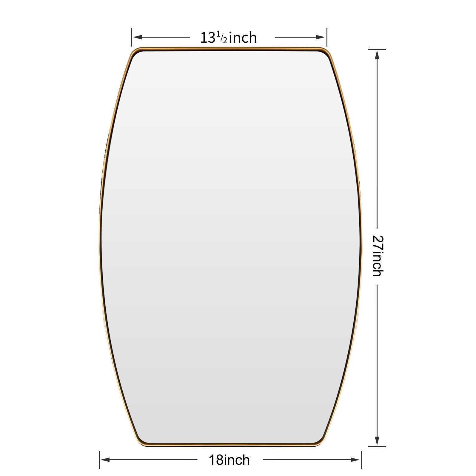 MacLuu Oblong Metal Wall Mirror