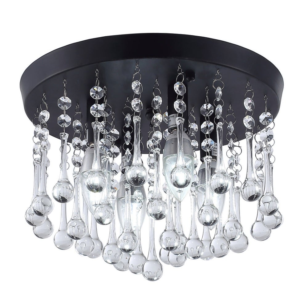 4-Light Crystal Flush Mount