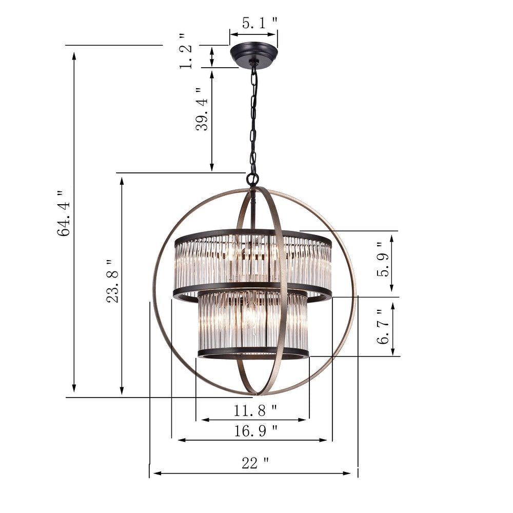 8-Light Globe Chandelier