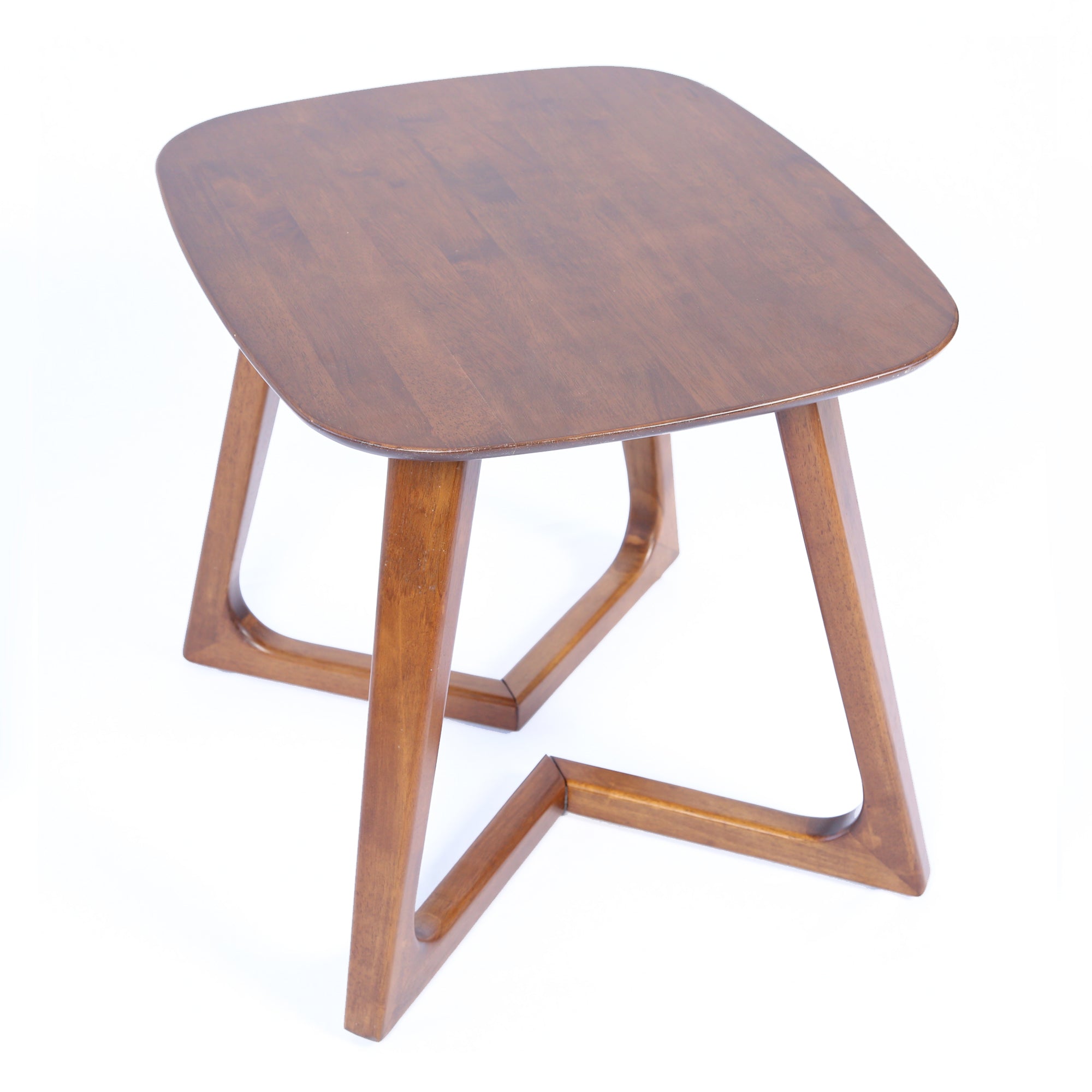 MacLuu Scandinavian Rectangle Solid Wood End Table