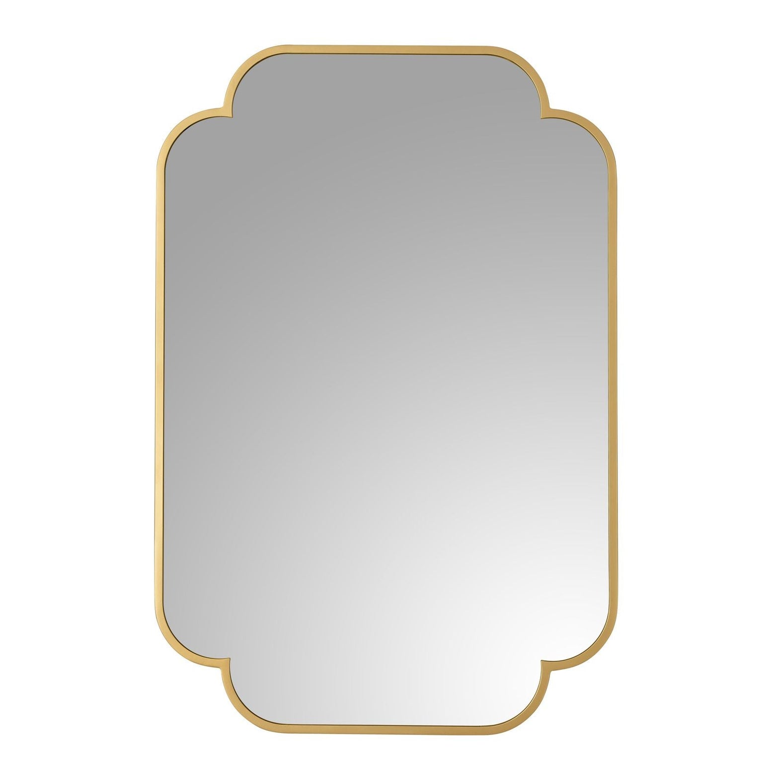 MacLuu Rectangle Scalloped Decorative Wall Mirror